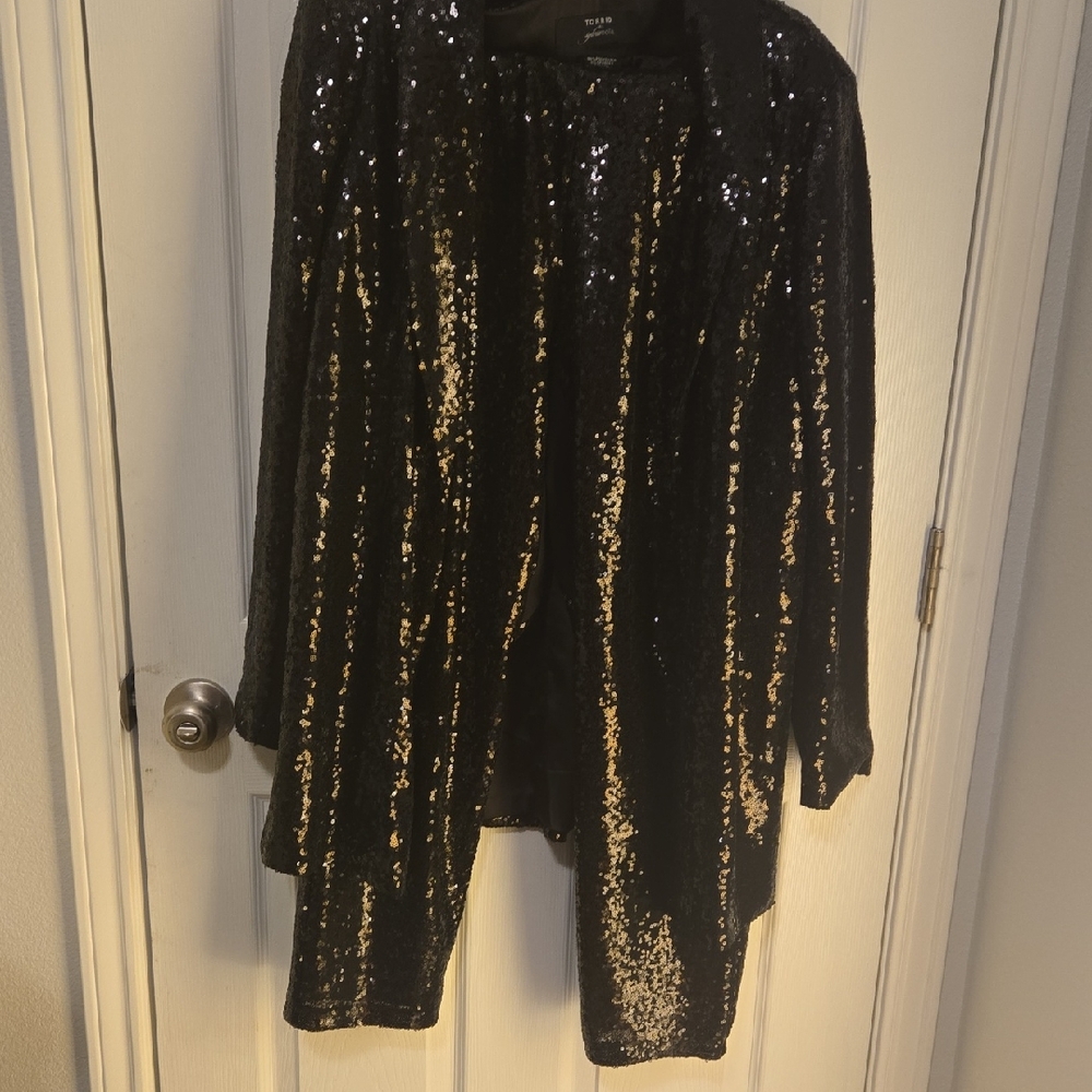 Torrid Black Sequin Blazer